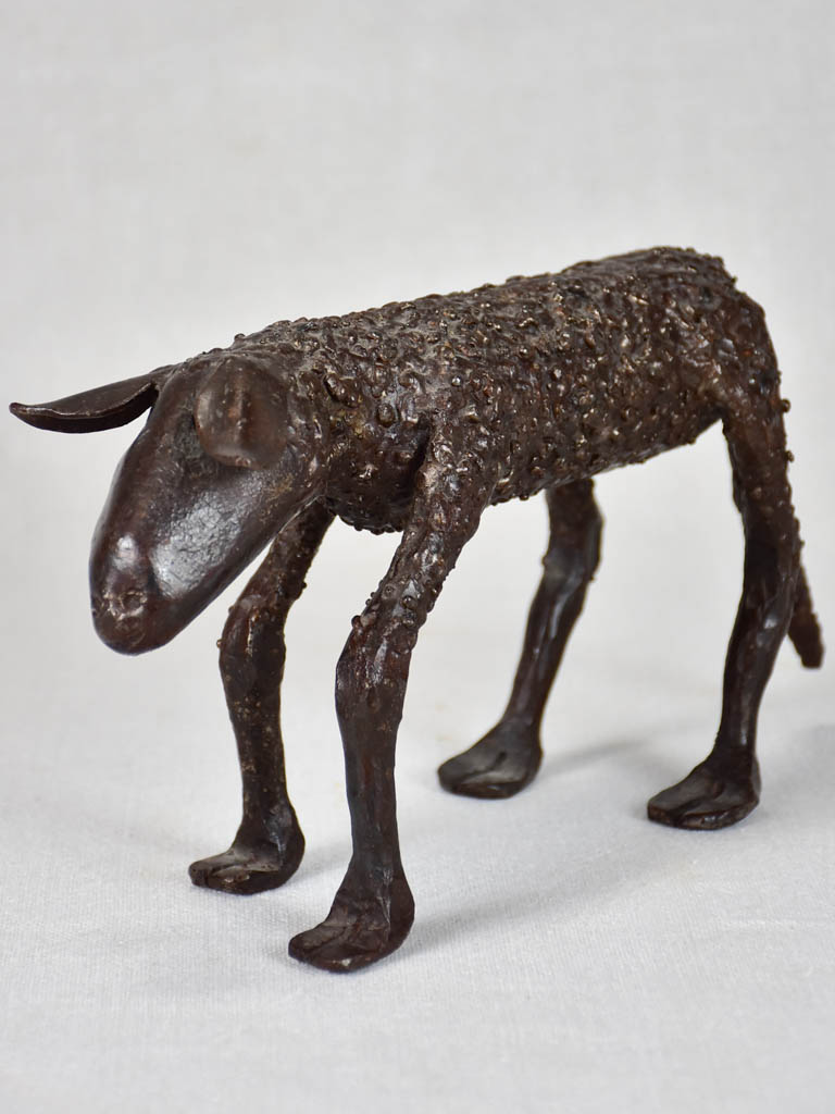 Unusual bronze sculpture of a sheep