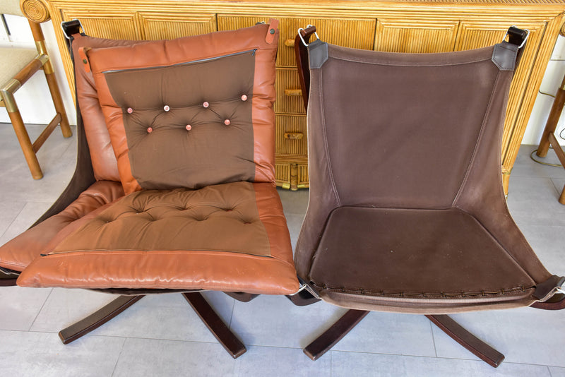 Pair of Norwegian Falcon chairs attributed to Sigurd Ressell