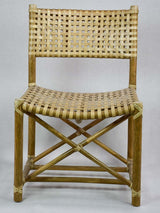Four woven leather chairs from the 1960's John McGuire
