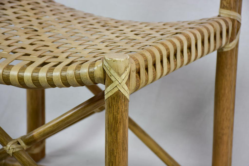 Four woven leather chairs from the 1960's John McGuire