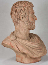 19th century terracotta sculpture of Roman Emperor Caracalla Marcus Aurelius Antoninus 17¾"