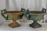 Pair of late 19th Century French Medici urns with large decorative handles
