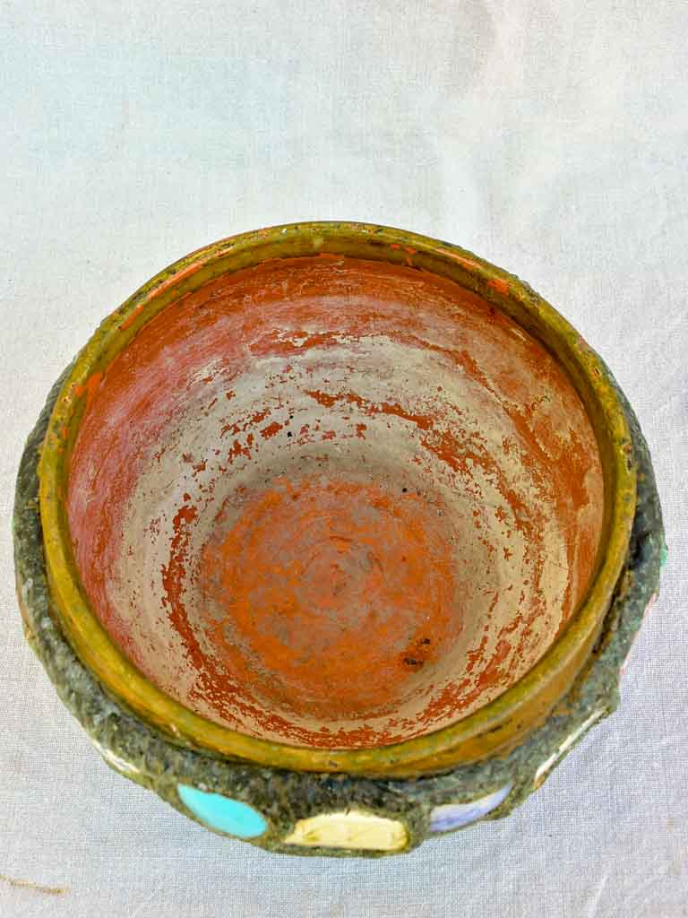 1920's pot plant holder - mosaic 12¼"