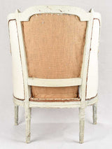 Pair of rustic Louis XVI armchairs with jute upholstery