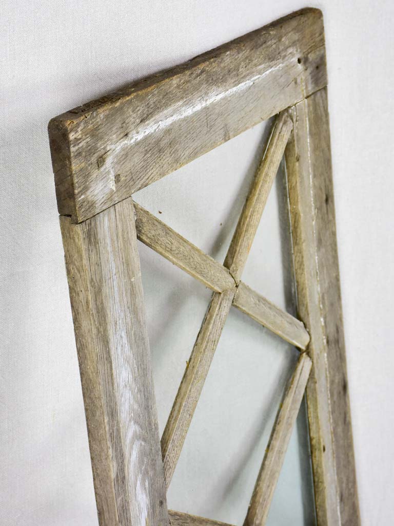 Salvaged 18th Century Louis XVI window - diamond pattern 19" x 41¾"