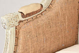 Pair of rustic Louis XVI armchairs with jute upholstery