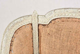 Pair of rustic Louis XVI armchairs with jute upholstery
