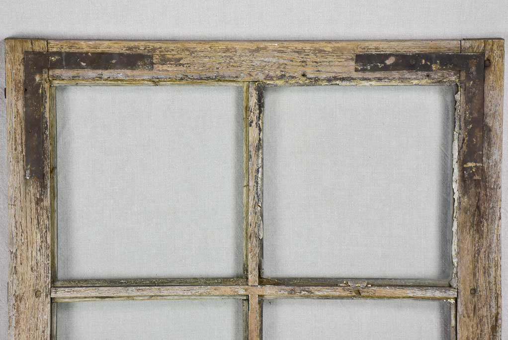 Salvaged 18th Century Louis XVI window - 6 panes 37" x 24¾"