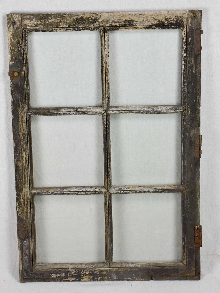 Salvaged 18th Century Louis XVI window - 6 panes 37" x 24¾"