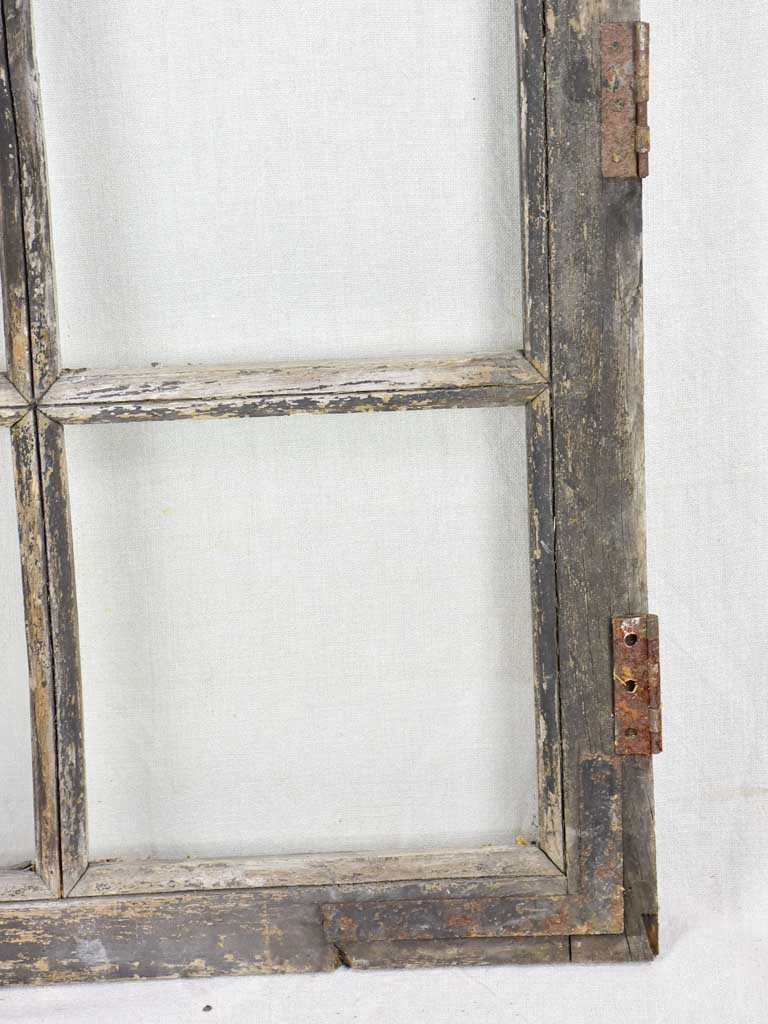 Salvaged 18th Century Louis XVI window - 6 panes 37" x 24¾"