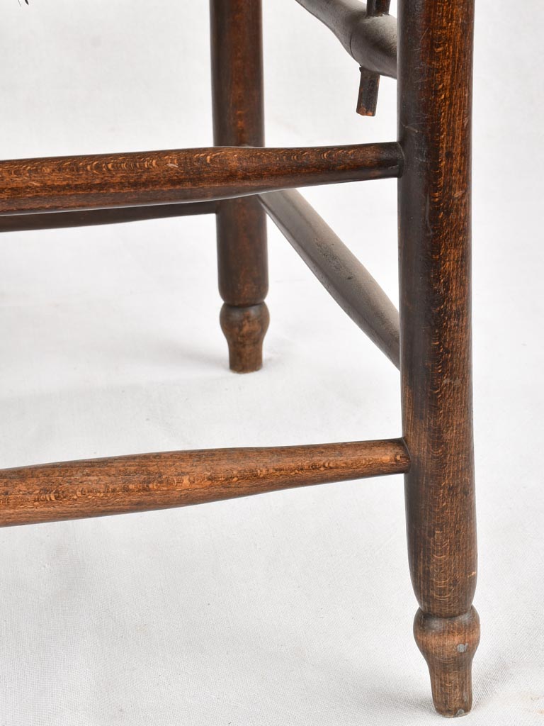 Pair of antique Provencal ladder back armchairs