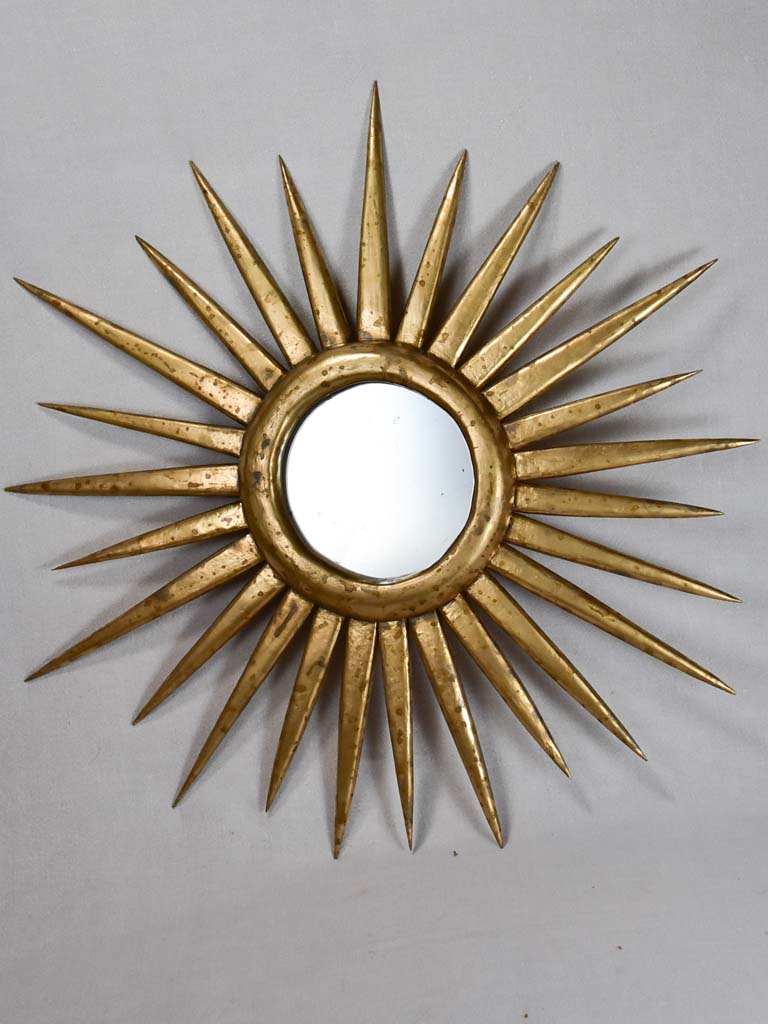Mid century sunburst mirror 33"