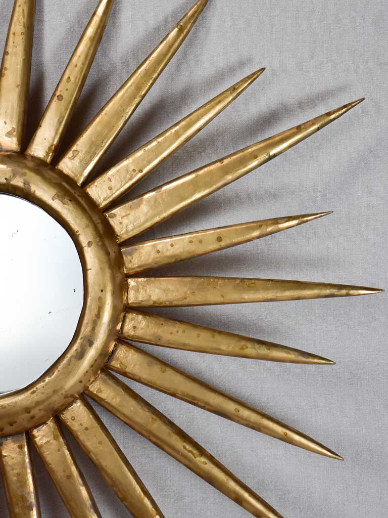 Mid century sunburst mirror 33"