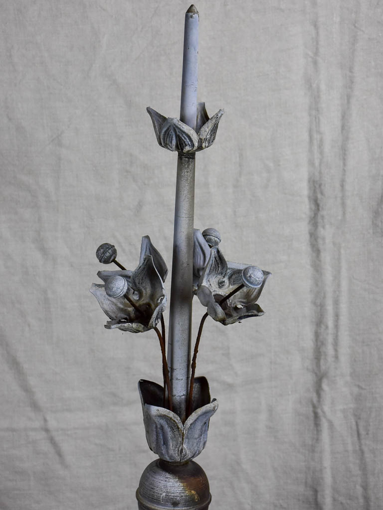 Antique French Lightning rod with flowers