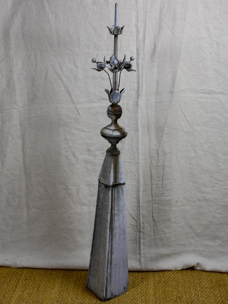 Antique French Lightning rod with flowers
