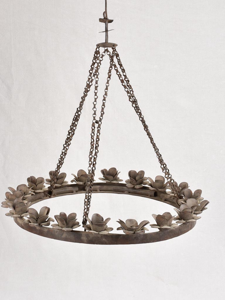 RESERVED AO Antique chandelier from a church 23¾"