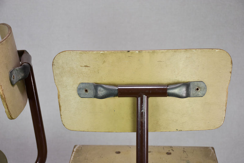 Pair of vintage adjustable stools from a Swiss art college (4 pairs available)
