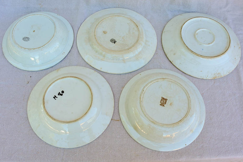 Collection of 9 stoneware bowls - 19th Century