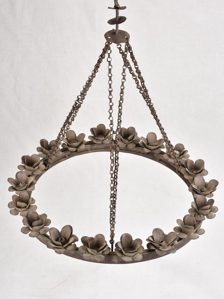 RESERVED AO Antique chandelier from a church 23¾"