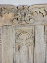 Late 19th Century French oak carved door with three perspective panels 32" x 25¼"