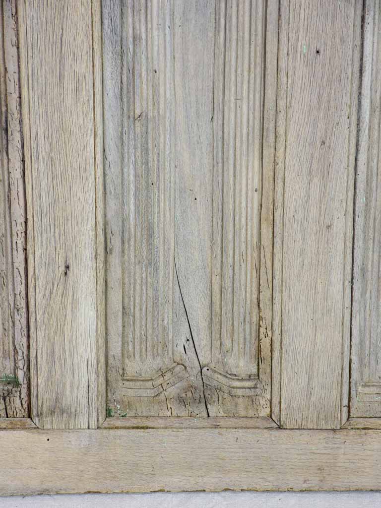 Late 19th Century French oak carved door with three perspective panels 32" x 25¼"