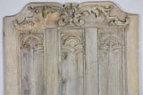 Late 19th Century French oak carved door with three perspective panels 32" x 25¼"