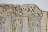 Late 19th Century French oak carved door with three perspective panels 32" x 25¼"