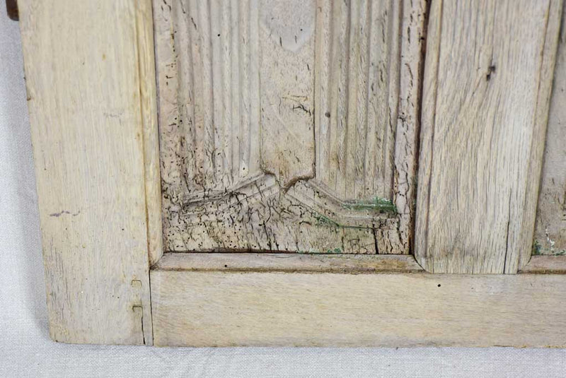 Late 19th Century French oak carved door with three perspective panels 32" x 25¼"