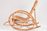 Large 1950s wicker armchair / rocking chair - Franco Albini