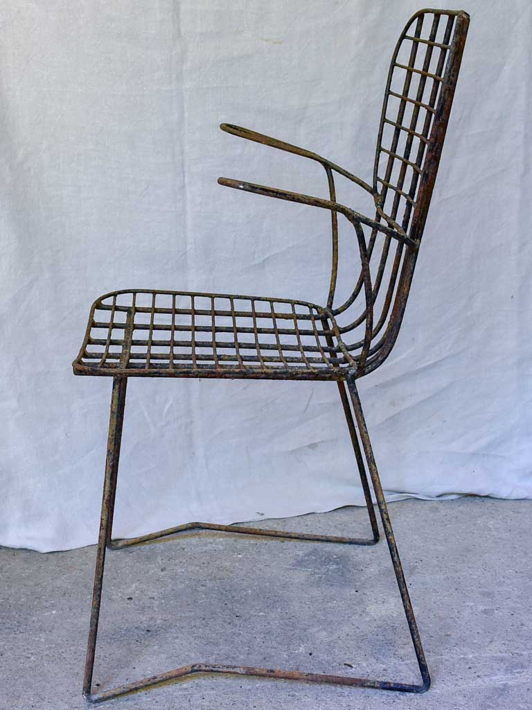 Pair of 1950's garden armchairs - Bertoia style