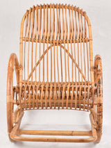 Large 1950s wicker armchair / rocking chair - Franco Albini