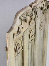 Late 19th Century French oak carved door with three perspective panels 32" x 25¼"