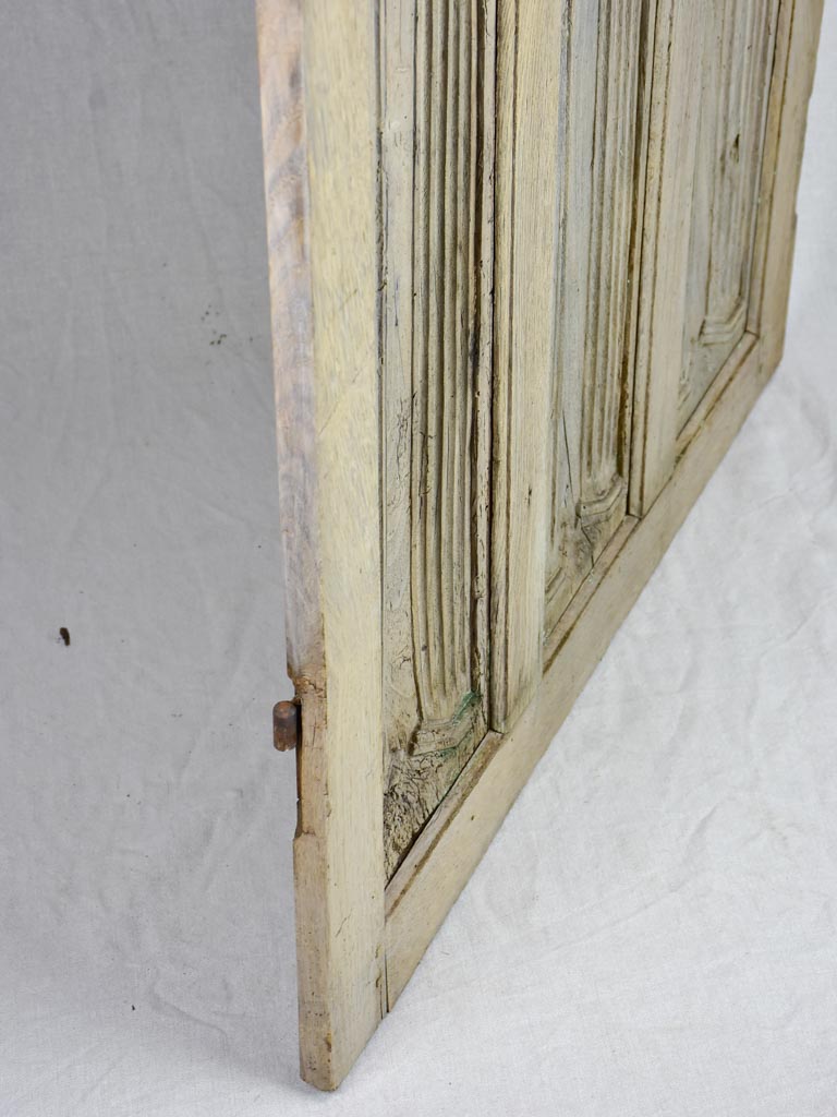 Late 19th Century French oak carved door with three perspective panels 32" x 25¼"