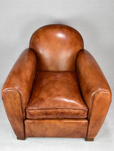 Basane sheepskin upholstered club chairs