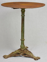Napoleon III bistro table with claw feet & green patina