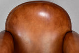 Made-to-order rich leather club chair