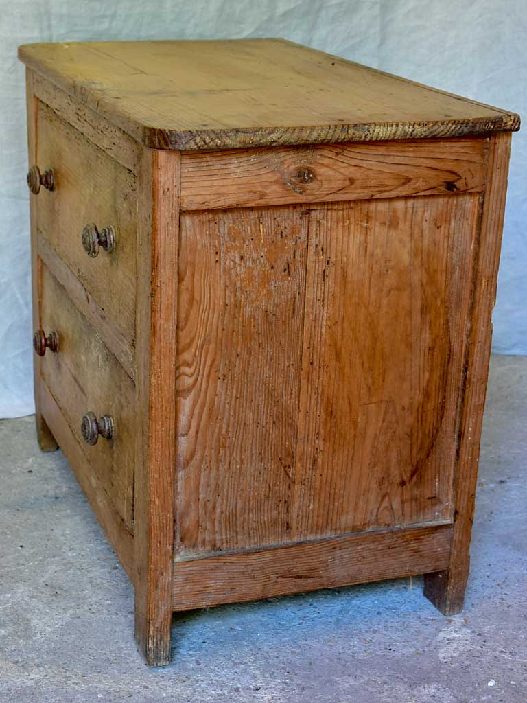 Rustic two drawer commode from a convent