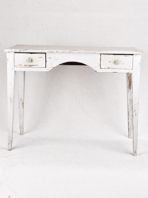 Antique French desk with light gray patina