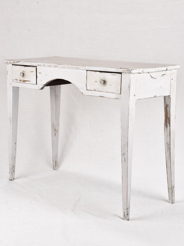 Antique French desk with light gray patina