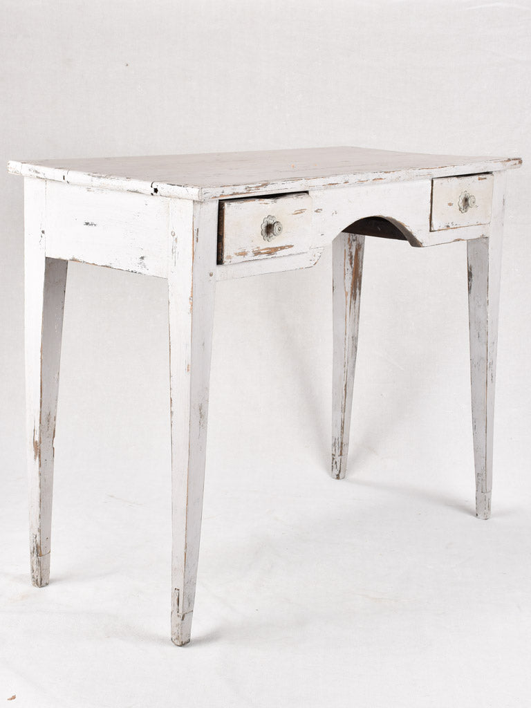 Antique French desk with light gray patina