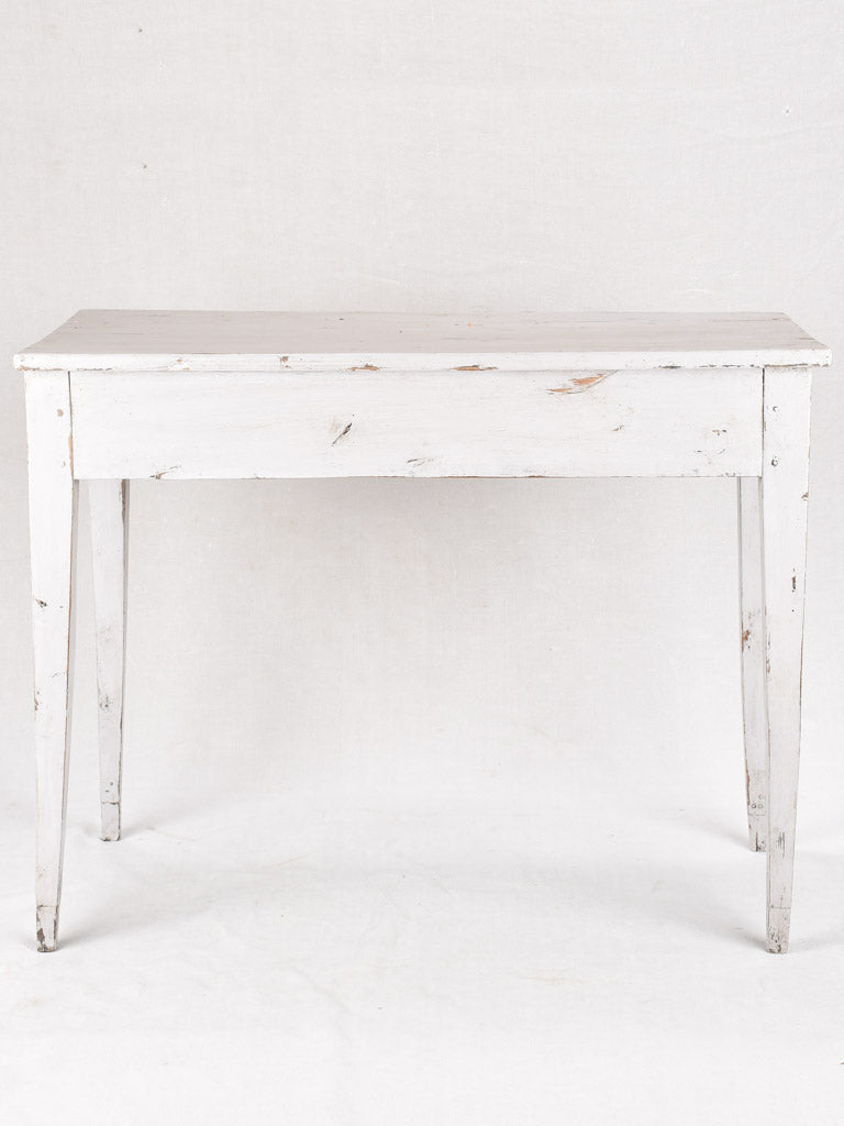 Antique French desk with light gray patina