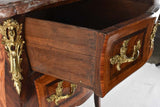 18th century 2 drawer commode with red marble