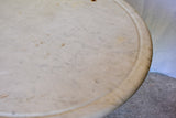Late 19th Century round French table with marble top and cast iron base 31"