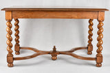 19th century walnut reading table from a library 51¼" x 30¾"