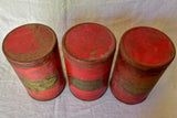 Collection of 6 antique French tole storage tins 9½"