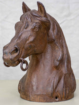 Antique French horse head - cast iron