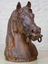 Antique French horse head - cast iron