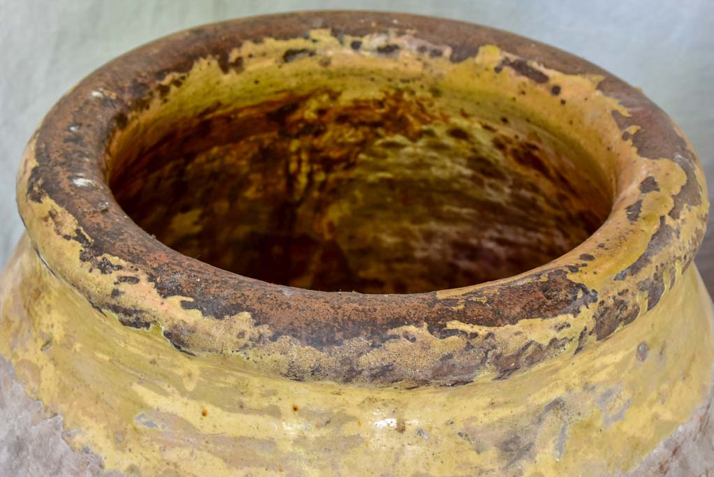 Two very large 18th Century Biot Jars with terracotta lids 41"