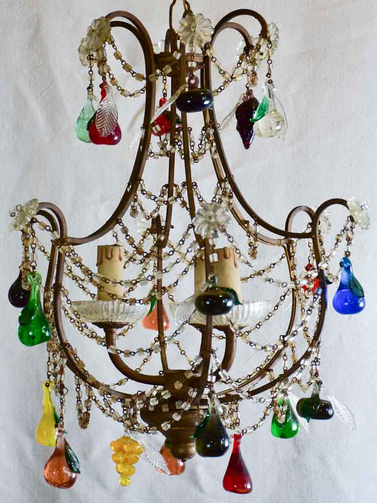 Maison Bagues style fruit chandelier 17¼"