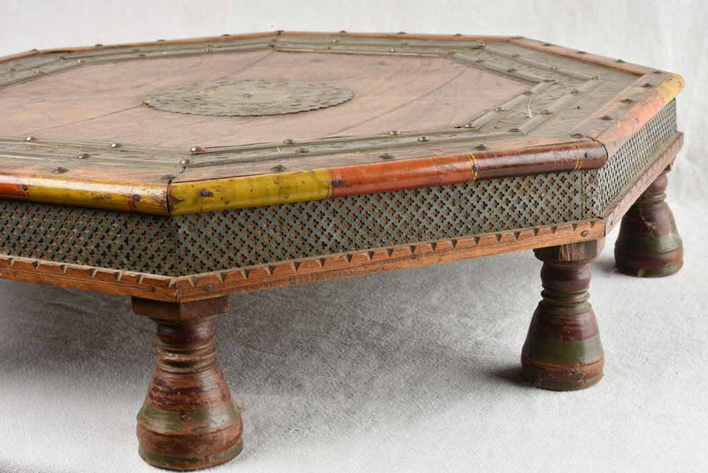Antique Octagonal Beechwood Coffee Table